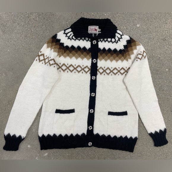Vintage Y2K Nordic Fair Isle Alpaca Connection Hippie Cardigan Size XL - Picture 1 of 14
